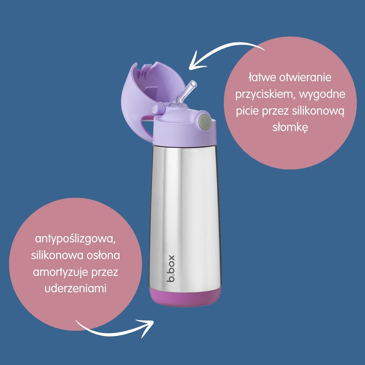 B.BOX Bidon termiczny 500 ml Sugar Plum | Pan Piksel