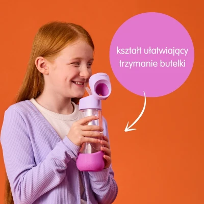 B.BOX Butelka na wodę tritanowa ze słomką 600ml Sugar Plum | Pan Piksel
