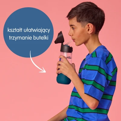 B.BOX Butelka na wodę tritanowa ze słomką 600ml Night Vision | Pan Piksel