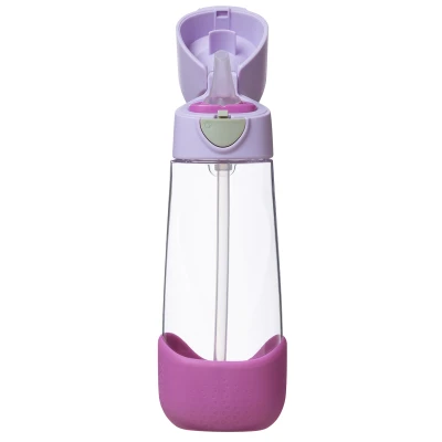 B.BOX Butelka na wodę tritanowa ze słomką 600ml Sugar Plum | Pan Piksel
