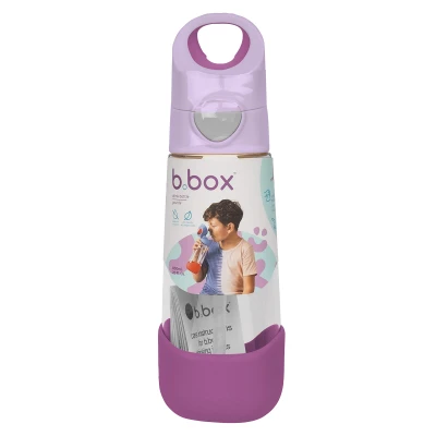 B.BOX Butelka na wodę tritanowa ze słomką 600ml Sugar Plum | Pan Piksel