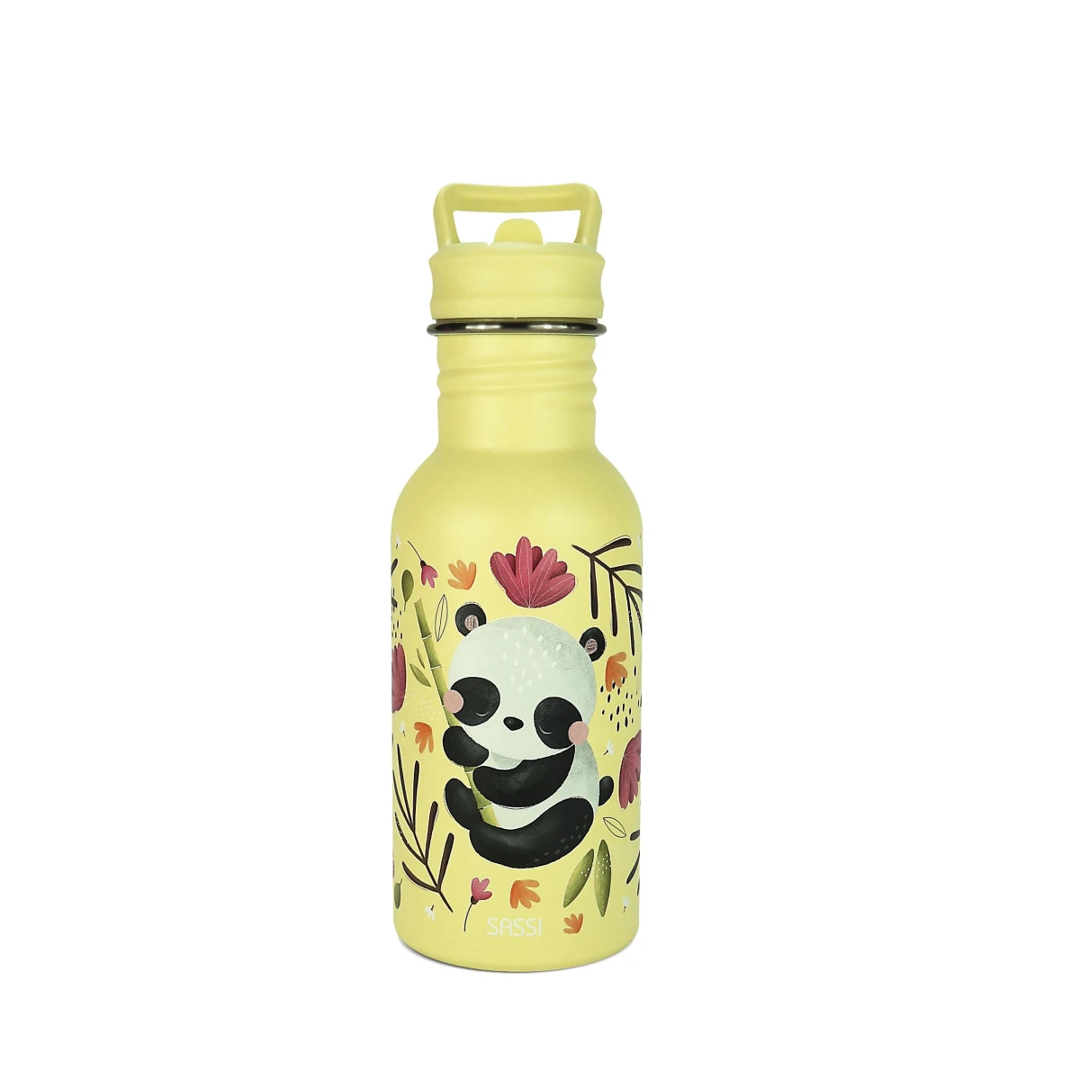 SASSI EDITORE Butelka na wodę bidon 500 ml Panda SASSI | Pan Piksel