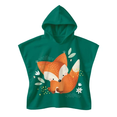 SASSI EDITORE Okrycie kąpielowe z kapturem 100% cotton Lisek | Pan Piksel