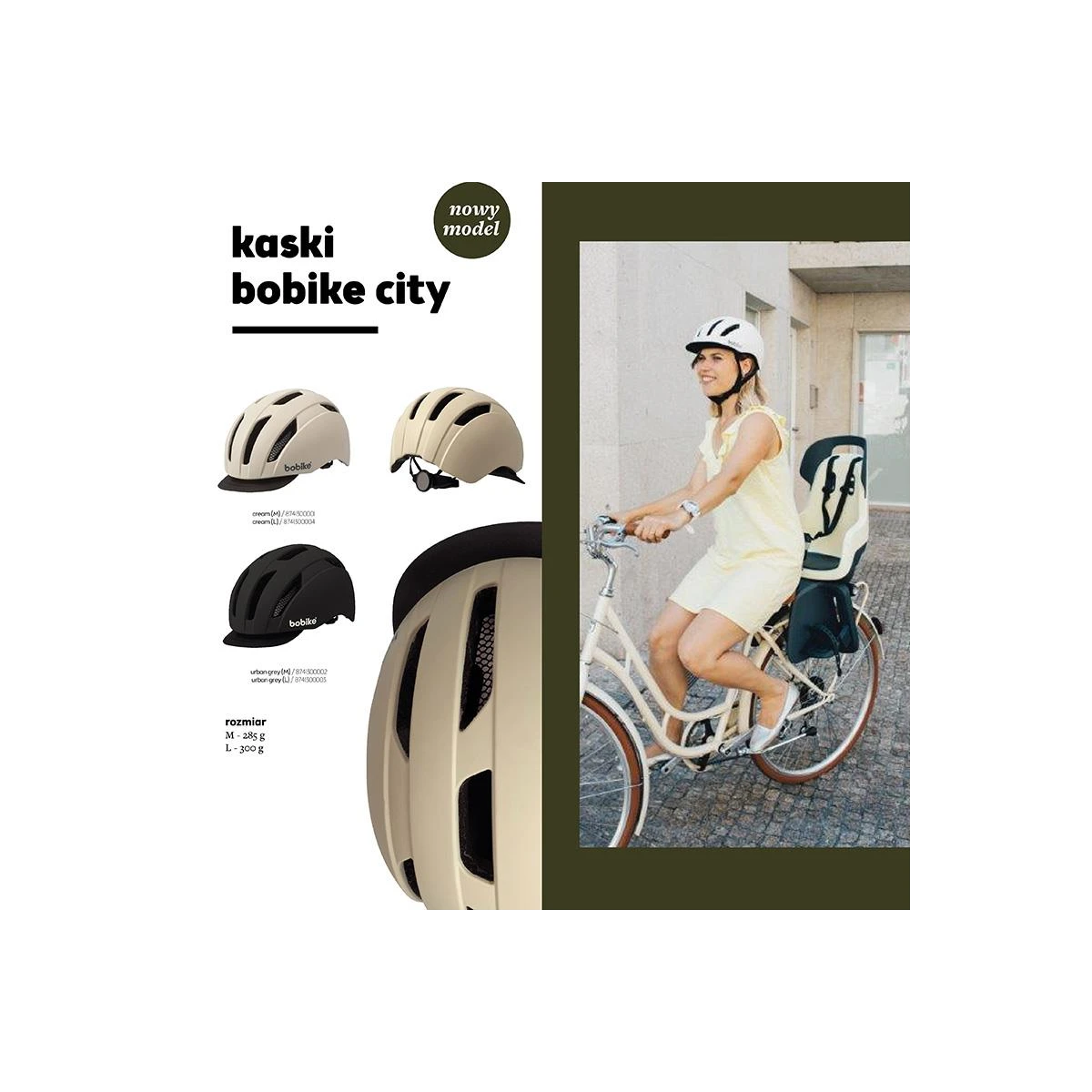 BOBIKE KASK City CREAM size M | Pan Piksel