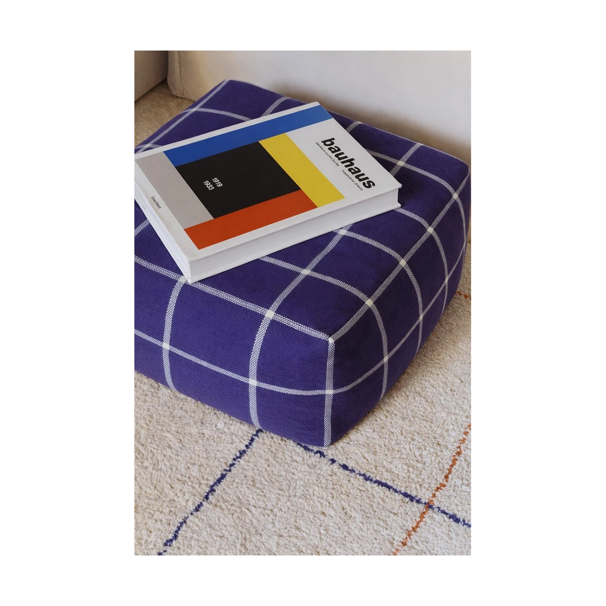LORENA CANALS Pufa Geo Block Navy Blue | Pan Piksel