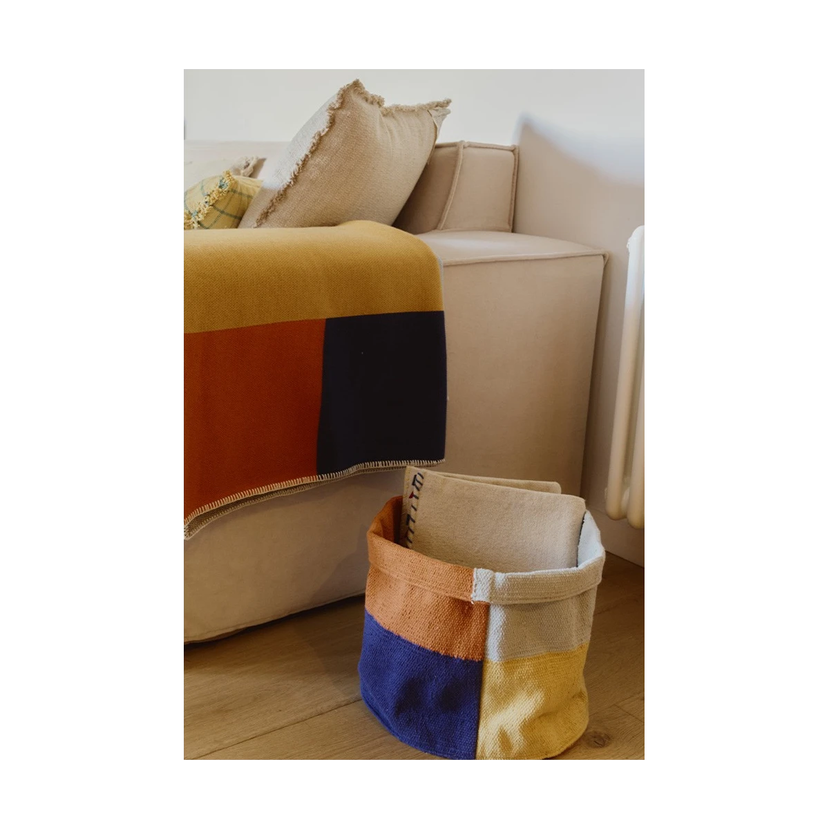 LORENA CANALS Kosz Bawełniany Color Grid | Pan Piksel