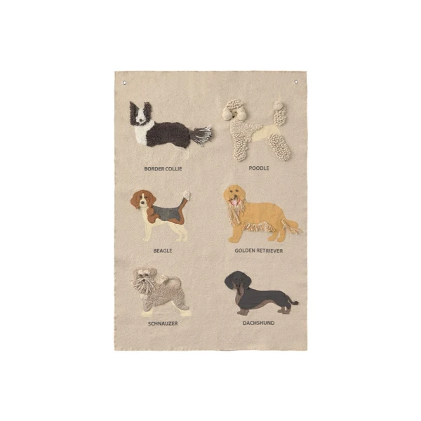 LORENA CANALS Dekoracja na ścianę Dogs Psy Wouf Wouf | Pan Piksel