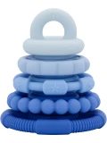 JELLYSTONE DESIGNS Jellystone Silikonowa piramida zestaw 5 gryzaków krążki BLUEBERRY 0+ | Pan Piksel