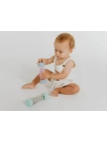 JELLYSTONE DESIGNS Jellystone Sensoryczna butelka dla niemowląt SOFT MINT 0+ wyciszająca przepływowa zamknięta | Pan Piksel