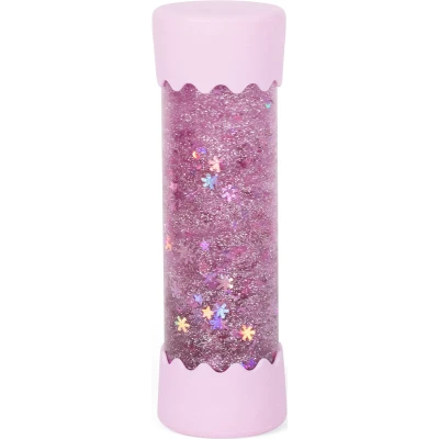 JELLYSTONE DESIGNS Jellystone Sensoryczna butelka dla niemowląt SOFT PINK 0+ wyciszająca przepływowa zamknięta | Pan Piksel