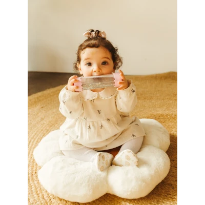 JELLYSTONE DESIGNS Jellystone Sensoryczna butelka dla niemowląt SOFT PINK 0+ wyciszająca przepływowa zamknięta | Pan Piksel