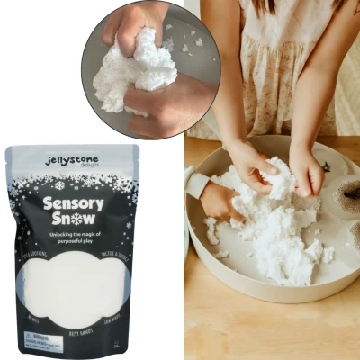JELLYSTONE DESIGNS Jellystone Sensory Snow Sensoryczny śnieg miękka masa sensoryczna dla dzieci 3+ | Pan Piksel
