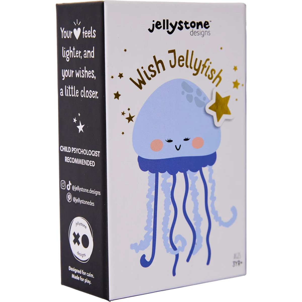 JELLYSTONE DESIGNS Jellystone Wish Jellyfish sensoryczna meduza szeptuszka snów gniotek wyciszający rytuał przed snem niebieska 