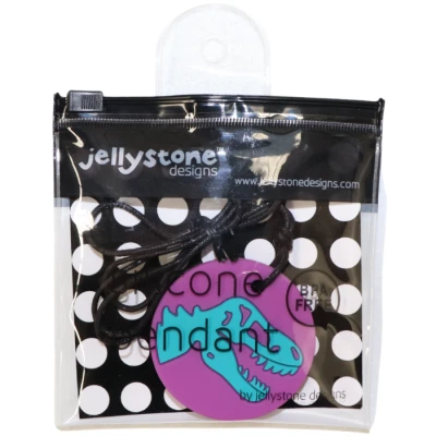 JELLYSTONE DESIGNS Jellystone Gryzak terapeutyczny antystresowy naszyjnik – dinozaur fioletowy | Pan Piksel
