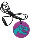 JELLYSTONE DESIGNS Jellystone Gryzak terapeutyczny antystresowy naszyjnik – dinozaur fioletowy | Pan Piksel