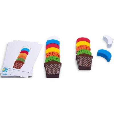 BS Toys Drewniana zabawka Lody – nauka kolorów i koordynacji 4+ | Pan Piksel