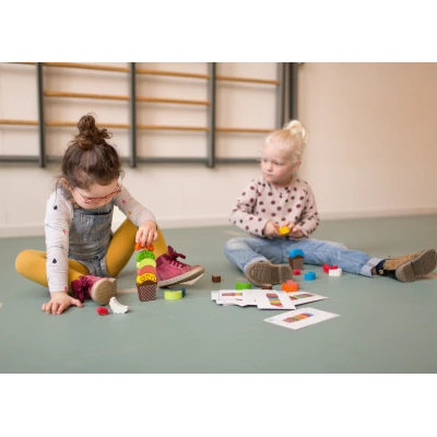 BS Toys Drewniana zabawka Lody – nauka kolorów i koordynacji 4+ | Pan Piksel