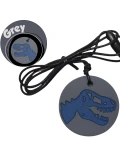 JELLYSTONE DESIGNS Jellystone Gryzak terapeutyczny antystresowy naszyjnik – dinozaur szary | Pan Piksel