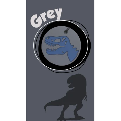 JELLYSTONE DESIGNS Jellystone Gryzak terapeutyczny antystresowy naszyjnik – dinozaur szary | Pan Piksel
