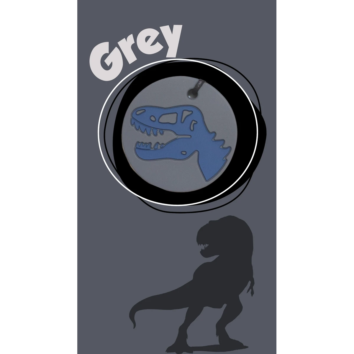 JELLYSTONE DESIGNS Jellystone Gryzak terapeutyczny antystresowy naszyjnik – dinozaur szary | Pan Piksel