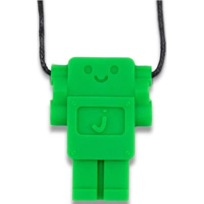 JELLYSTONE DESIGNS Jellystone Gryzak terapeutyczny antystresowy naszyjnik – robot Grassy Green | Pan Piksel