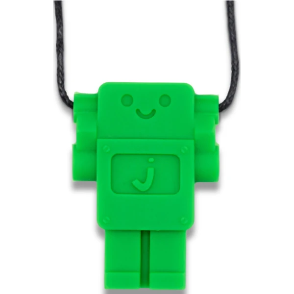 JELLYSTONE DESIGNS Jellystone Gryzak terapeutyczny antystresowy naszyjnik – robot Grassy Green | Pan Piksel