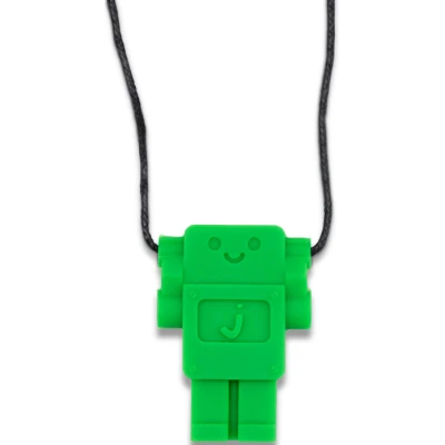 JELLYSTONE DESIGNS Jellystone Gryzak terapeutyczny antystresowy naszyjnik – robot Grassy Green | Pan Piksel