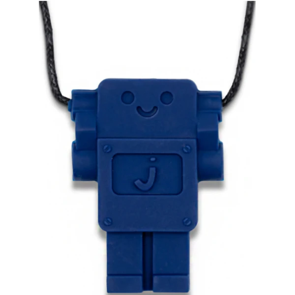 JELLYSTONE DESIGNS Jellystone Gryzak terapeutyczny antystresowy naszyjnik – robot School Blue | Pan Piksel