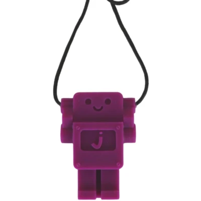 JELLYSTONE DESIGNS Jellystone Gryzak terapeutyczny antystresowy naszyjnik – robot Purple Grape | Pan Piksel