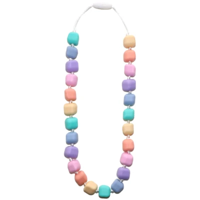 JELLYSTONE DESIGNS Jellystone Sensoryczny naszyjnik gryzak Korale księżniczki Princess pastel 3+ | Pan Piksel