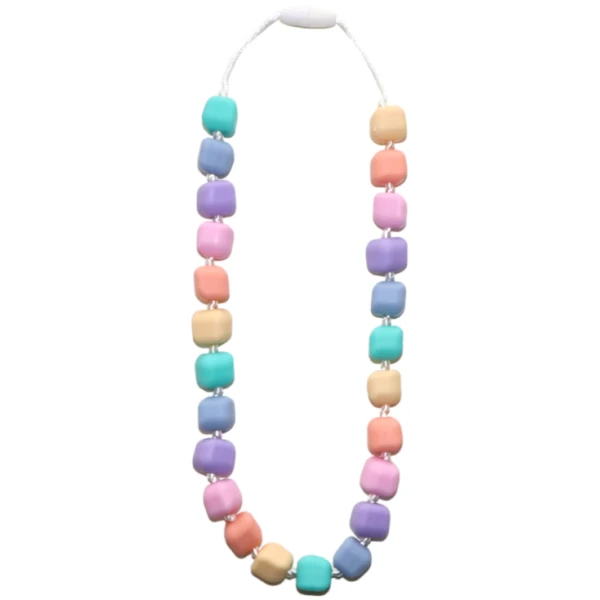 JELLYSTONE DESIGNS Jellystone Sensoryczny naszyjnik gryzak Korale księżniczki Princess pastel 3+ | Pan Piksel