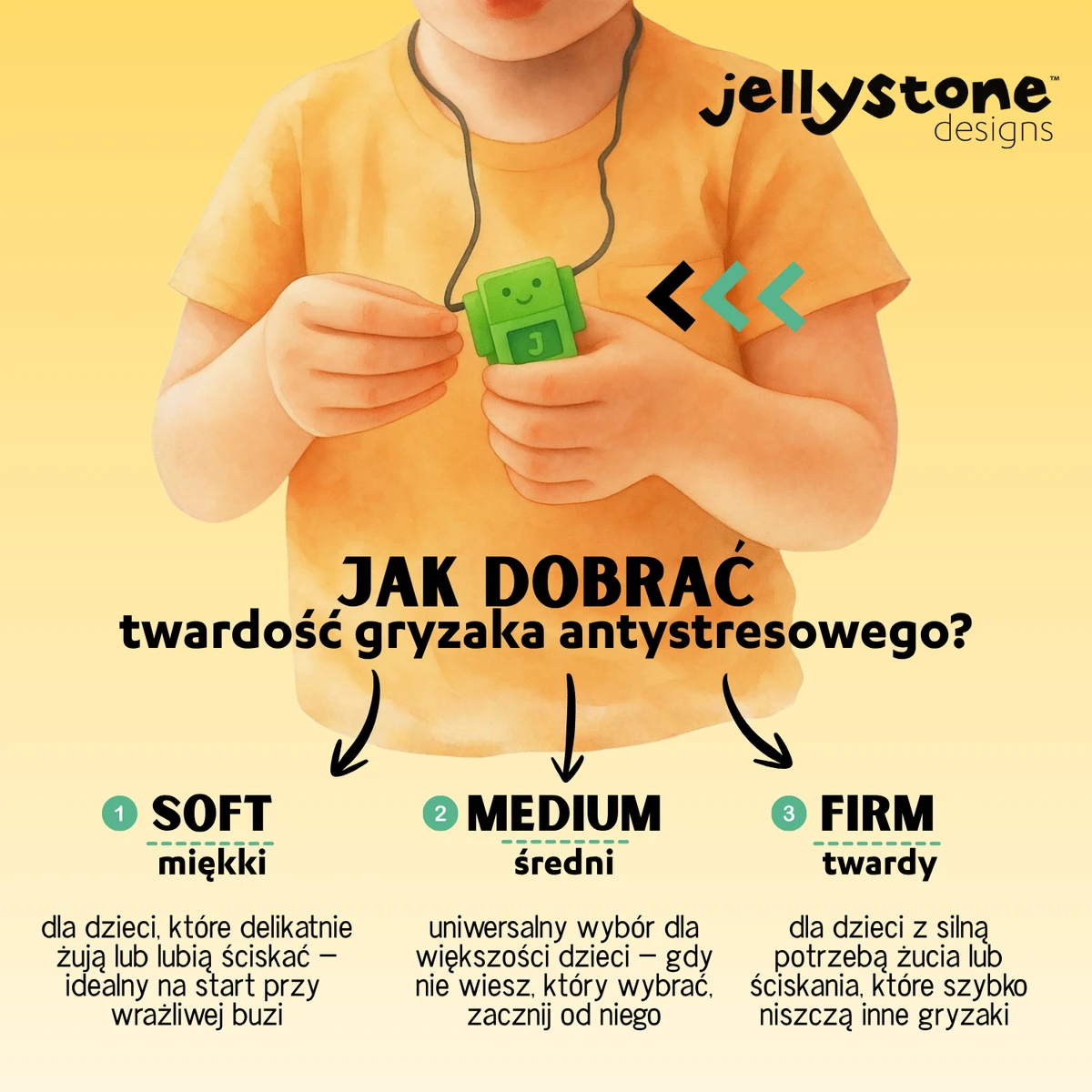JELLYSTONE DESIGNS Jellystone Gryzak terapeutyczny antystresowy naszyjnik – robot Purple Grape | Pan Piksel