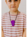 JELLYSTONE DESIGNS Jellystone Gryzak terapeutyczny antystresowy naszyjnik – robot Purple Grape | Pan Piksel