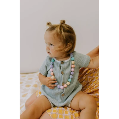 JELLYSTONE DESIGNS Jellystone Sensoryczny naszyjnik gryzak Korale księżniczki Princess pastel 3+ | Pan Piksel