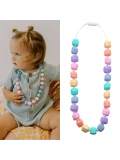 JELLYSTONE DESIGNS Jellystone Sensoryczny naszyjnik gryzak Korale księżniczki Princess pastel 3+ | Pan Piksel