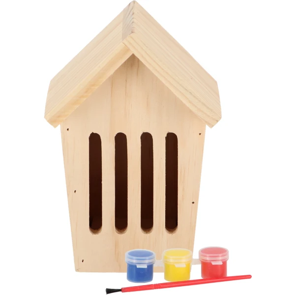 ESSCHERT DESIGN Drewniany hotel dla motyli DIY – Domek zestaw z farbami i pędzelkiem | Pan Piksel