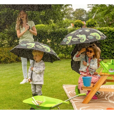 ESSCHERT DESIGN Parasolka Kameleon dla dzieci magiczna zmieniająca kolor w deszczu | Pan Piksel
