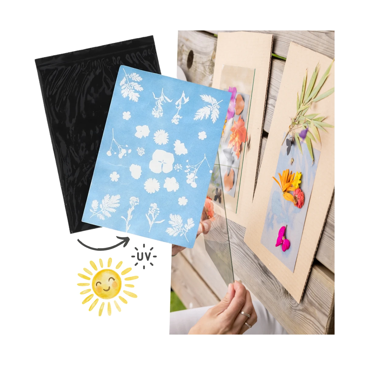 ESSCHERT DESIGN Słoneczny papier fotograficzny A5 12 szt. drukowanie słońcem UV | Pan Piksel