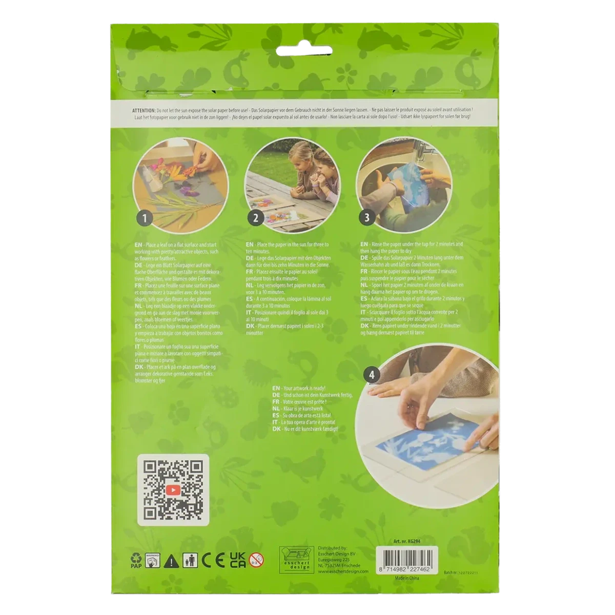 ESSCHERT DESIGN Słoneczny papier fotograficzny A4 6 szt. drukowanie słońcem UV | Pan Piksel