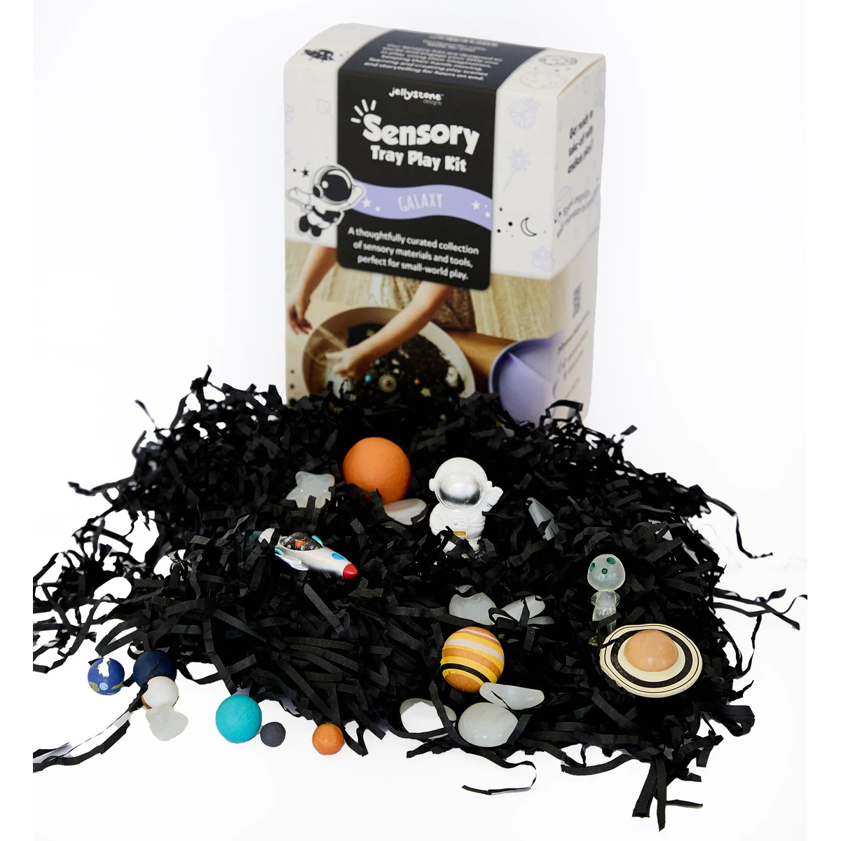 JELLYSTONE DESIGNS Jellystone Zestaw sensoryczny Galaktyka wkład do tacki sensorycznej Play Tray | Pan Piksel