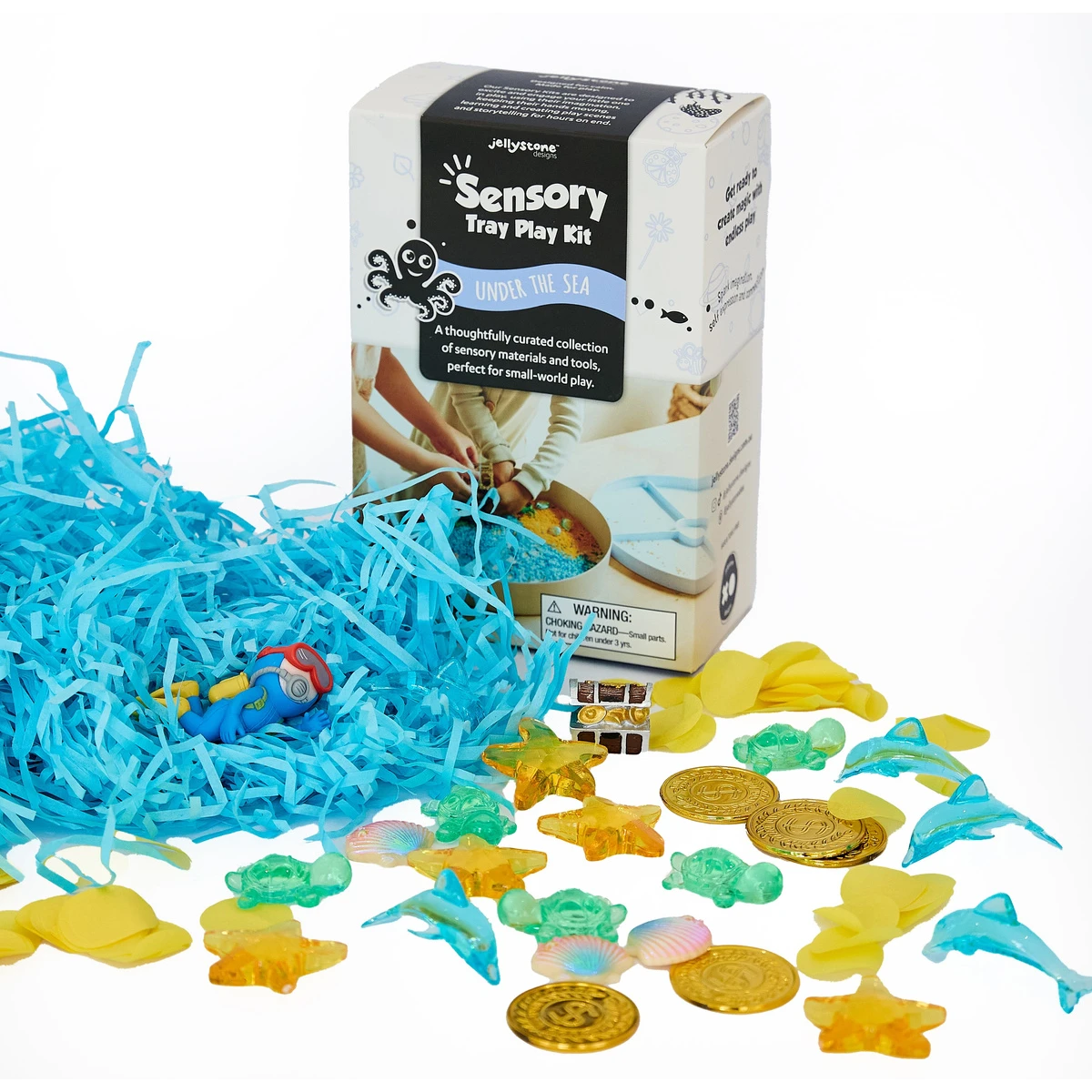 JELLYSTONE DESIGNS Jellystone Zestaw sensoryczny Podwodny Świat wkład do tacki sensorycznej Play Tray | Pan Piksel