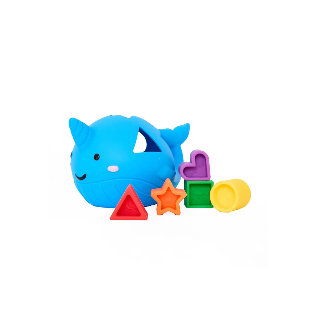 JELLYSTONE DESIGNS Jellystone Narwal Morski Sorter Kształtów BRIGHT silikonowy wieloryb | Pan Piksel