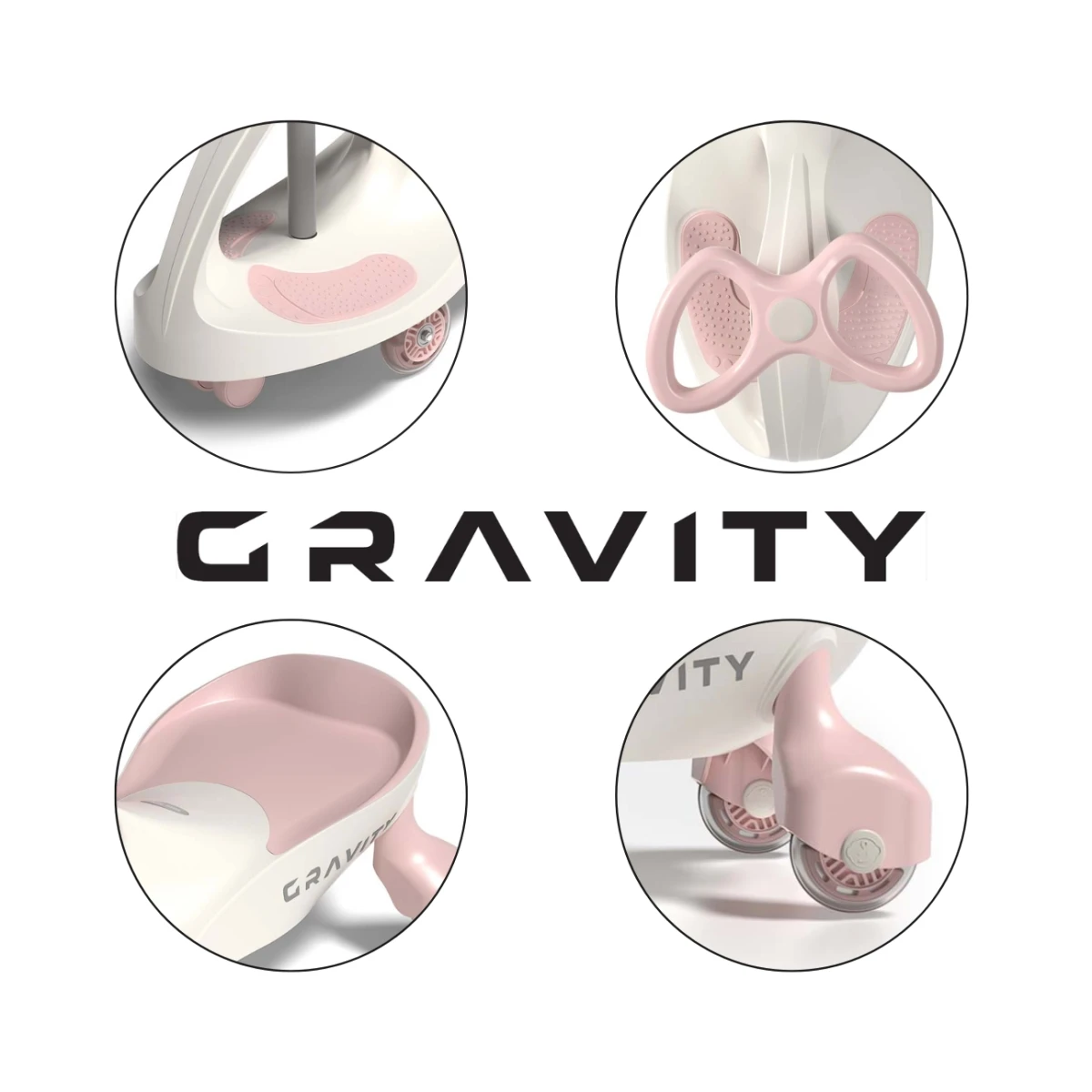 Milly Mally Jeździk Grawitacyjny Gravity Cream Pink | Pan Piksel