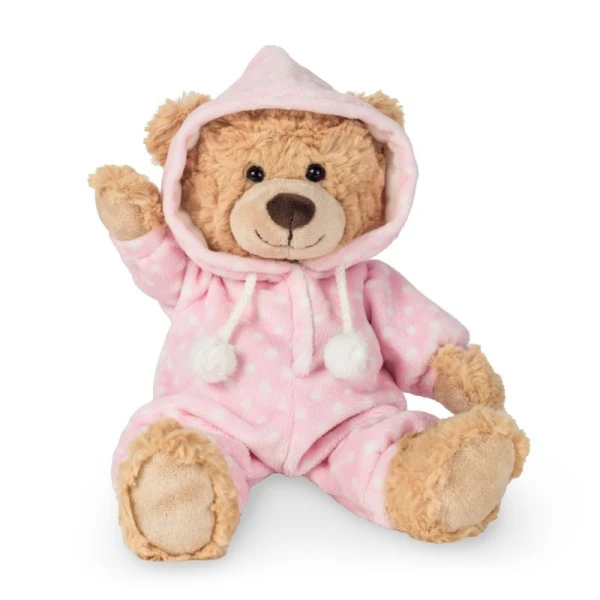 TEDDY HERMANN Maskotka miś pluszowy 30 cm w różowej piżamie | Pan Piksel