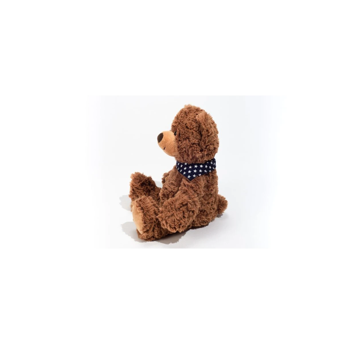 TEDDY HERMANN Maskotka miś pluszowy 30 cm z bandaną w gwiazdki brązowy | Pan Piksel