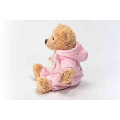 TEDDY HERMANN Maskotka miś pluszowy 30 cm w różowej piżamie | Pan Piksel