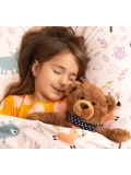 TEDDY HERMANN Maskotka miś pluszowy 30 cm z bandaną w gwiazdki brązowy | Pan Piksel