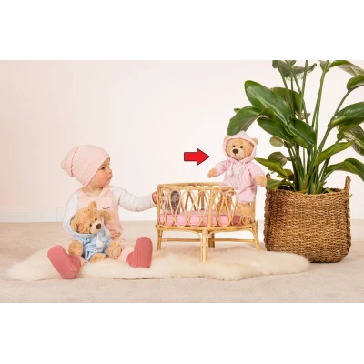 TEDDY HERMANN Maskotka miś pluszowy 30 cm w różowej piżamie | Pan Piksel