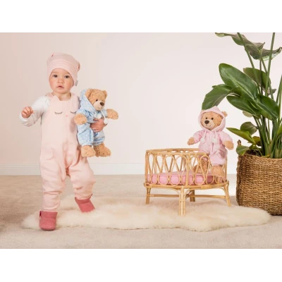 TEDDY HERMANN Maskotka miś pluszowy 30 cm w różowej piżamie | Pan Piksel