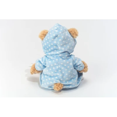 TEDDY HERMANN Maskotka miś pluszowy 30 cm w niebieskiej piżamie | Pan Piksel